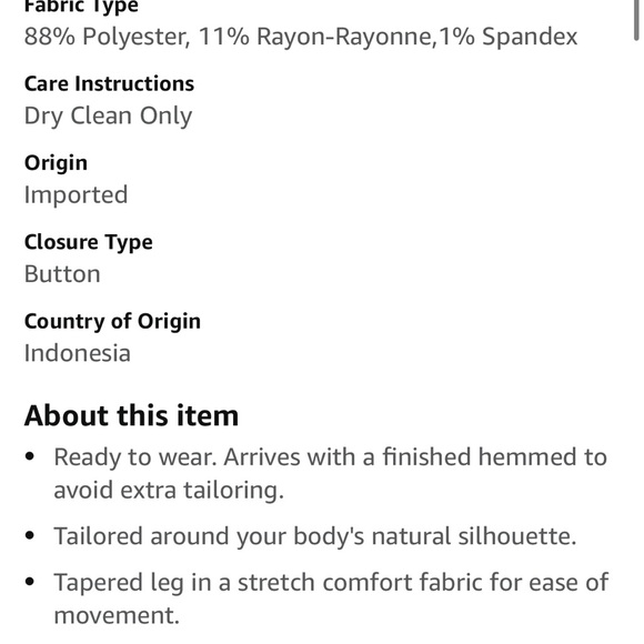 NWT Calvin Klein Slim Fit Dress Pants - Picture 6 of 6